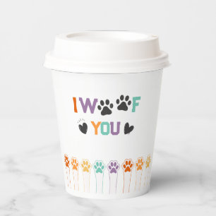 Vasos De Papel Dog Bienvenida fiesta lindo Paws