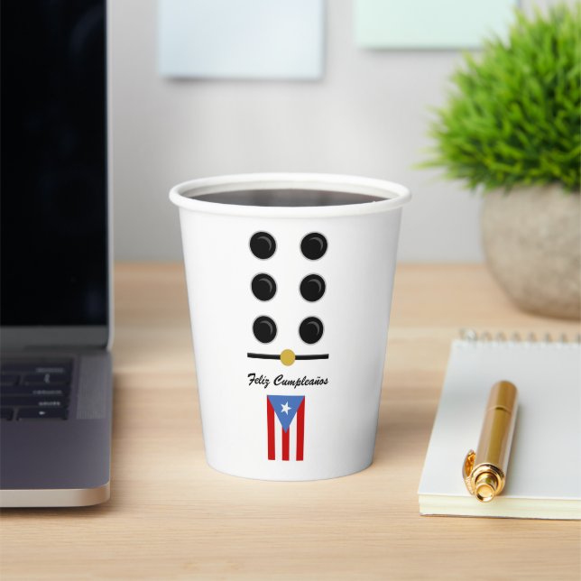 Vasos De Papel Dómino de Puerto Rico (in situ)