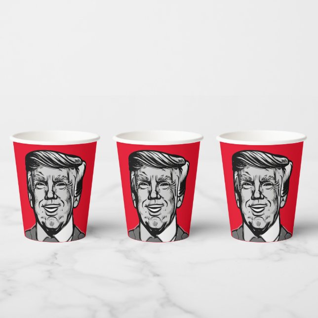 VASOS DE PAPEL DONALD TRUMP (Multi)
