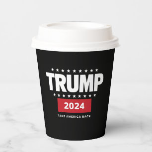 Vasos De Papel Donald Trump 2024 Recuperemos América Elecciones 