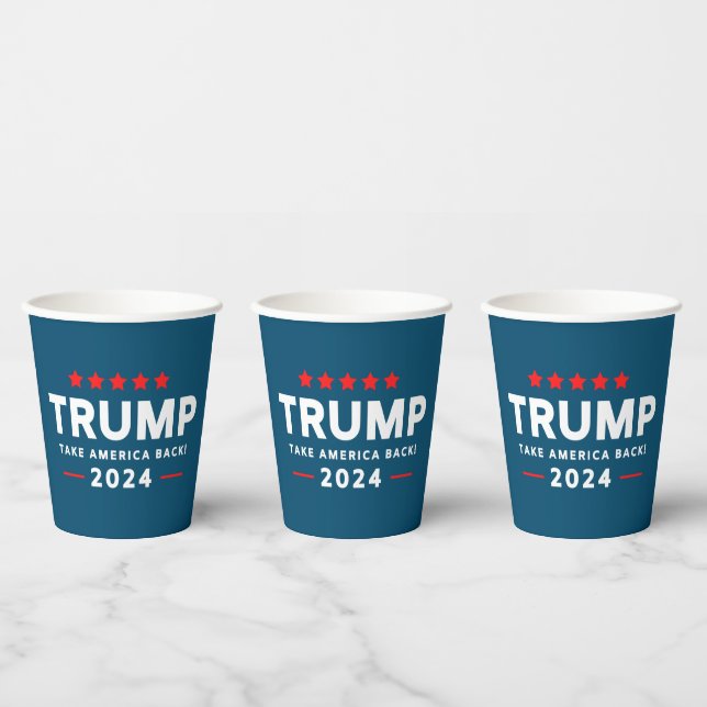 Vasos De Papel Donald Trump 2024 recuperó a Estados Unidos (Multi)