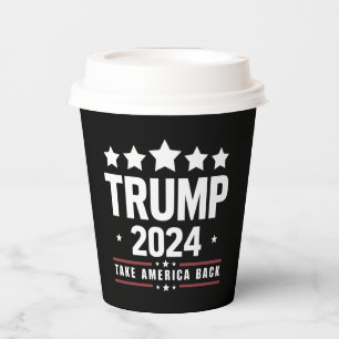 Vasos De Papel Donald Trump 2024 retrotrae a Estados Unidos a las