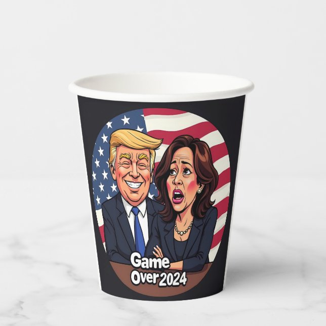 Vasos De Papel Donald Trump Kamala harris (Anverso)