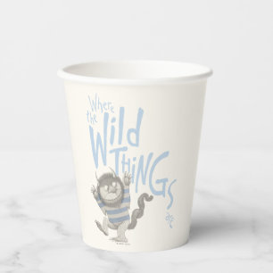 Vasos De Papel Donde las cosas salvajes - Azul