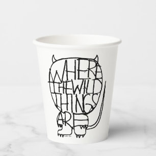 Vasos De Papel Donde las cosas salvajes Borrador de cosa salvaj