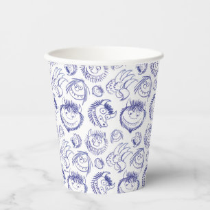 Vasos De Papel Dónde los monstruos Sketch Pattern