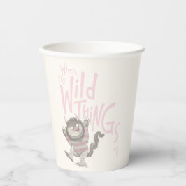 Vasos De Papel Donde se citan cosas salvajes - rosa