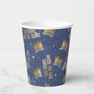 Vasos De Papel Donde viven los monstruos Patrón de Corona y Estre