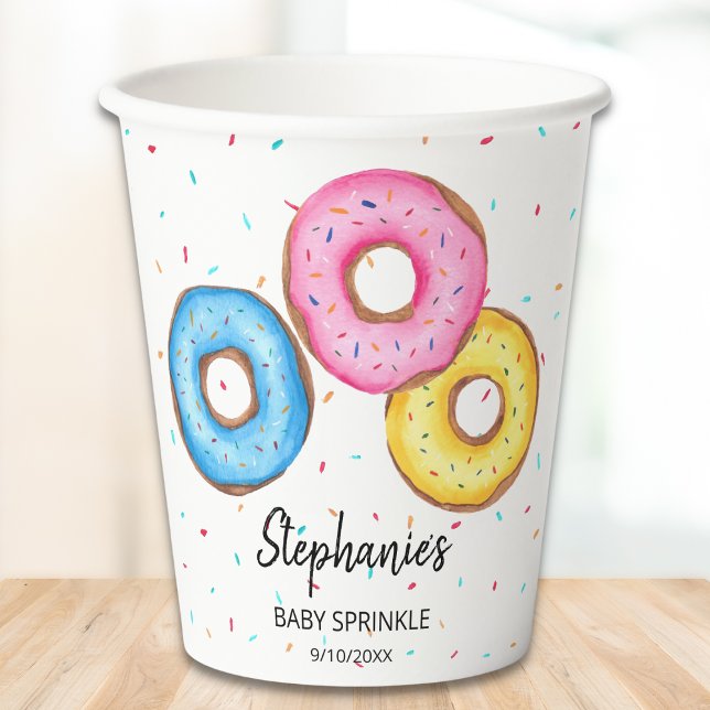 Vasos De Papel Donut Baby Sprinkle Baby Shower (Subido por el creador)