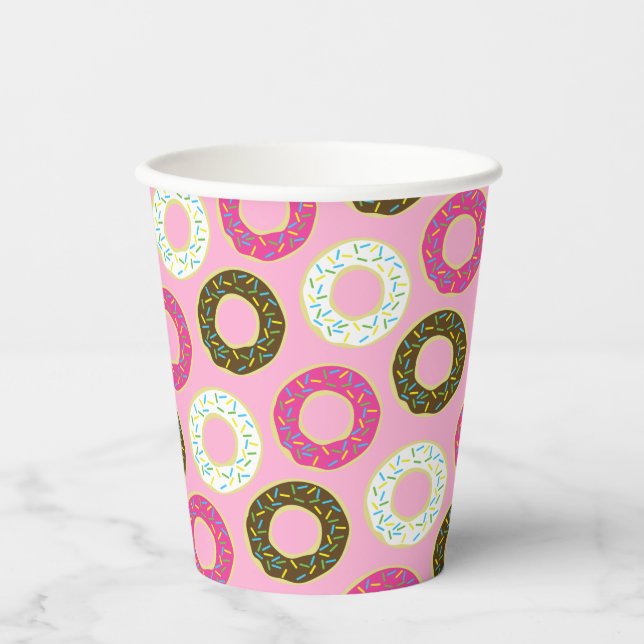 Vasos De Papel Donut Birthday Party (Anverso)
