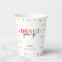 Donut crece arcoiris salpican fiesta de cumpleaños