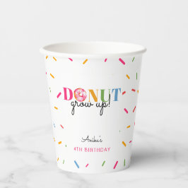 Vasos De Papel Donut crece arcoiris salpican fiesta de cumpleaños