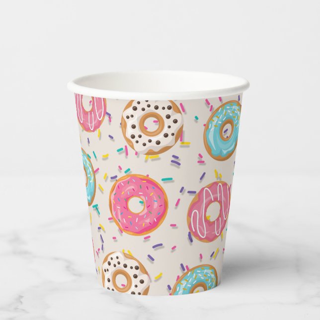 Vasos De Papel Donuts con rociadores (Anverso)