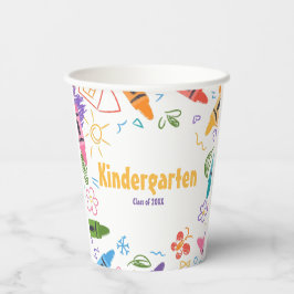 Vasos De Papel Doodle Kindergarten Graduación