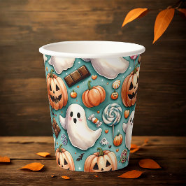 Vasos De Papel Doodles de Halloween