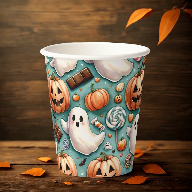 Vasos De Papel Doodles de Halloween (Subido por el creador)