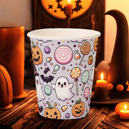 Vasos De Papel Doodles de Halloween