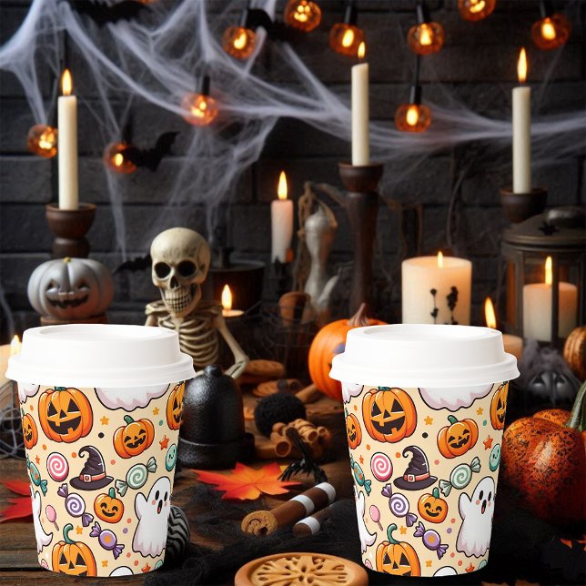 Vasos De Papel Doodles de Halloween (Subido por el creador)