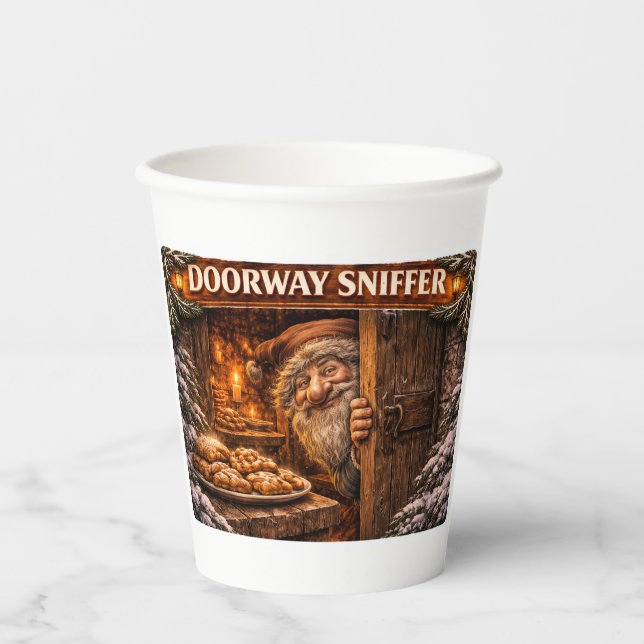 Vasos De Papel Doorway Sniffer Icelandic Yule Lad (Anverso)