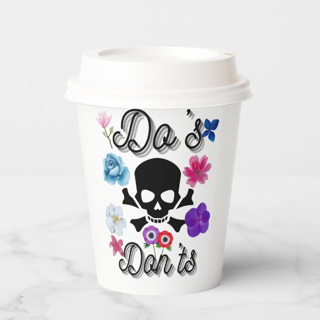 Vasos De Papel Do's and Don't (Anverso)