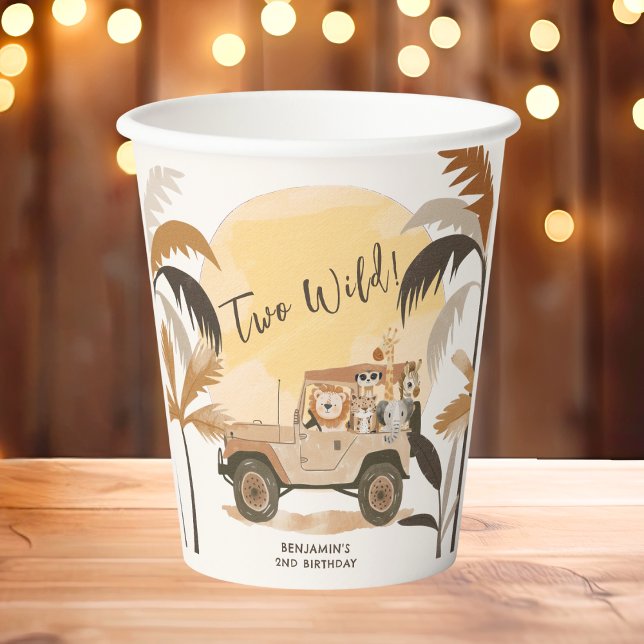 Vasos De Papel Dos animales salvajes de la jungla de Safari segun (Subido por el creador)