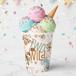 Vasos De Papel Dos animales salvajes de safari niños fiesta de cu