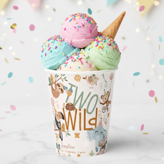 Vasos De Papel Dos animales salvajes de safari niños fiesta de cu (Subido por el creador)