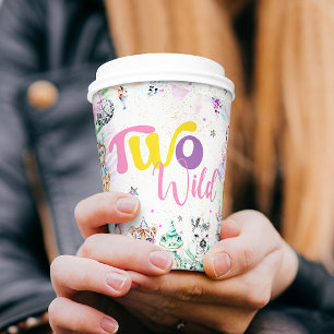 Vasos De Papel Dos animales salvajes de Safari tropical segundo c