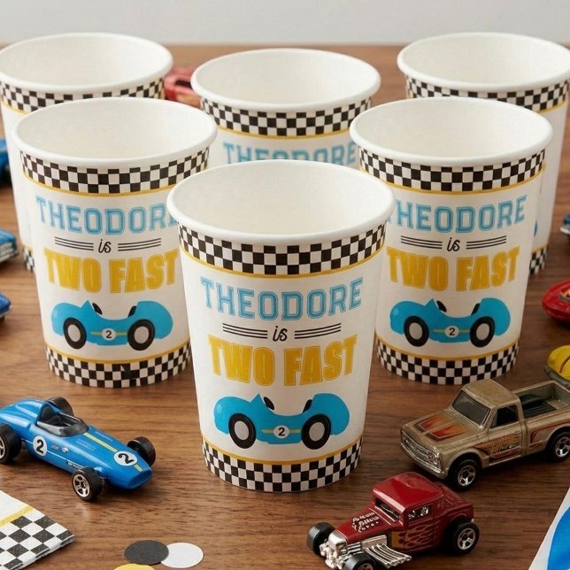 Vasos De Papel Dos Autos de Carreras Rápidos Fiesta de Cumpleaños (Subido por el creador)