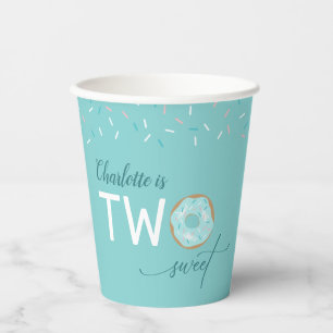 Vasos De Papel Dos dulces Chicas Verde azulados de Frosting
