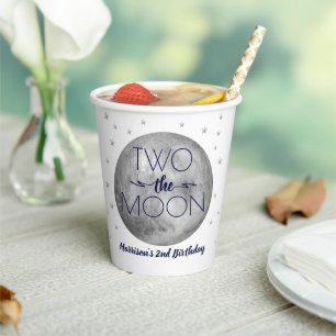 Vasos De Papel Dos El Segundo Cumpleaños De La Luna