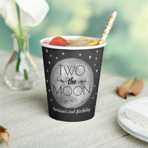 Vasos De Papel Dos El Segundo Cumpleaños De La Luna