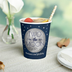 Vasos De Papel Dos El Segundo Cumpleaños De La Luna