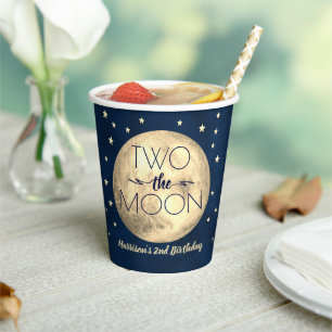 Vasos De Papel Dos El Segundo Cumpleaños De La Luna