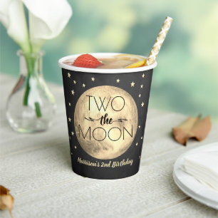 Vasos De Papel Dos El Segundo Cumpleaños De La Luna