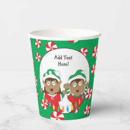 Vasos de Papel "Dos Elfos Felices" 240 ml.