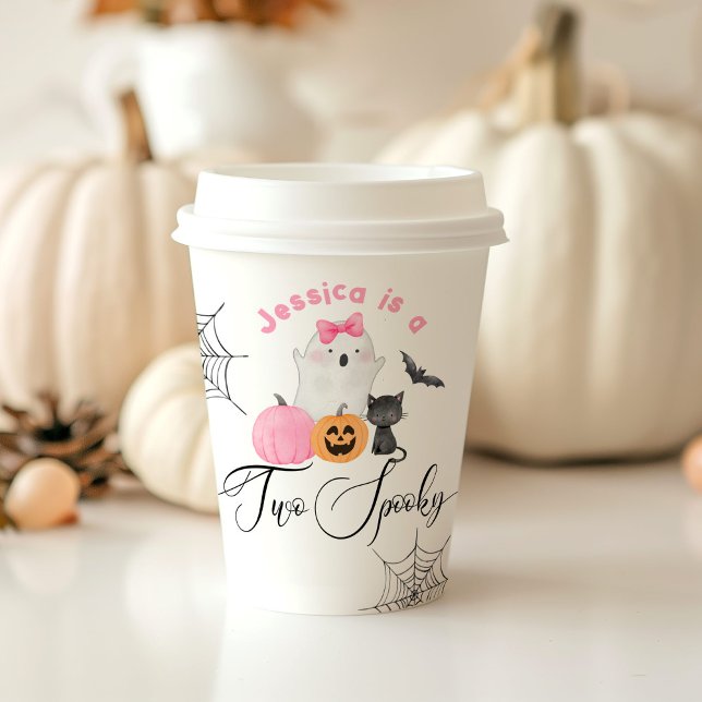 Vasos De Papel Dos espeluznantes Boo por el cumpleaños de Hallowe (Subido por el creador)