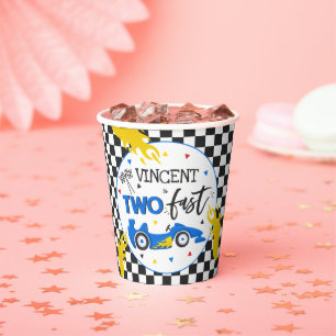Vasos De Papel Dos festividades rápidas de cumpleaños Carrera A