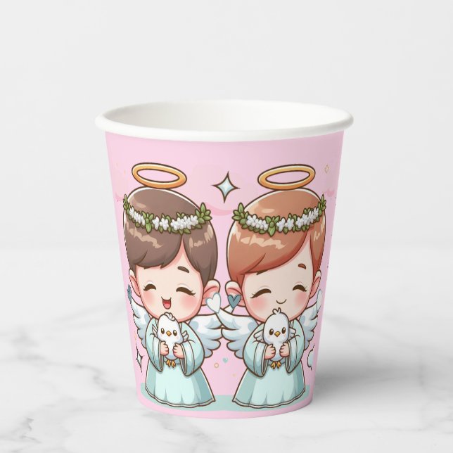 Vasos De Papel Dos guardias fuertes (Anverso)