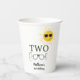 Vasos De Papel Dos Guay Sunglass 2º cumpleaños simple