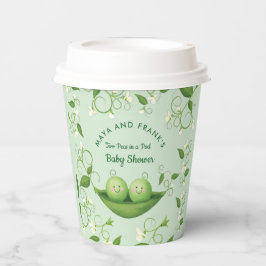 Vasos De Papel Dos guisantes en un Baby Shower de Pod