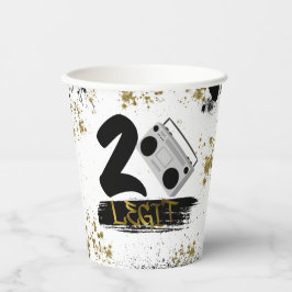 Vasos De Papel Dos leyendas para dejar el cumpleaños