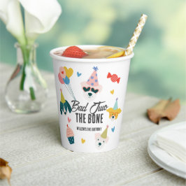 Vasos De Papel Dos malos los perros huesos globos 2º cumpleaños