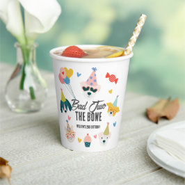 Vasos De Papel Dos malos los perros y globos de gato segundo cump