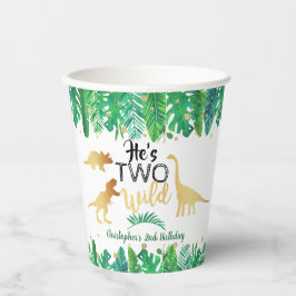 Vasos De Papel Dos niños de dinosaurios salvajes Fiesta del segun