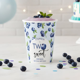 Vasos De Papel Dos niños dulces con arándanos