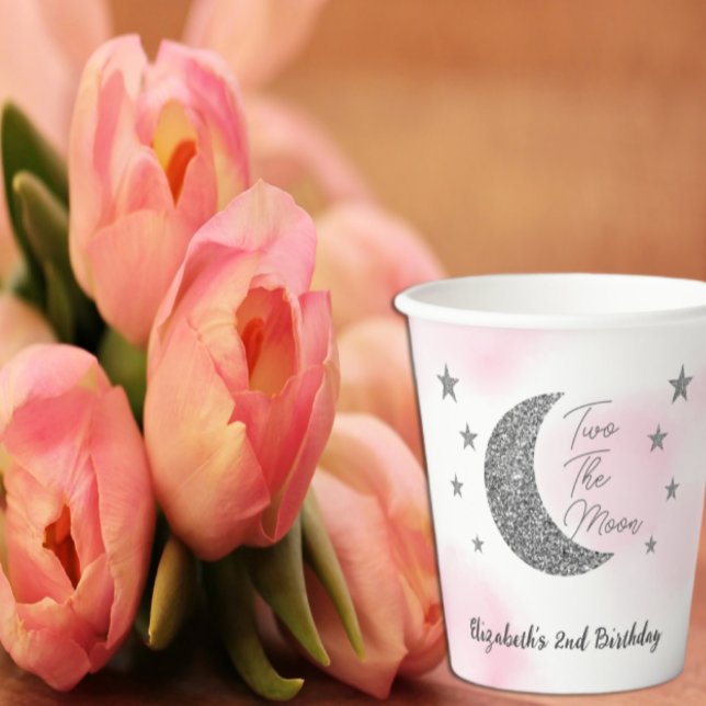 Vasos De Papel Dos tazas de papel de cumpleaños para la luna (Subido por el creador)
