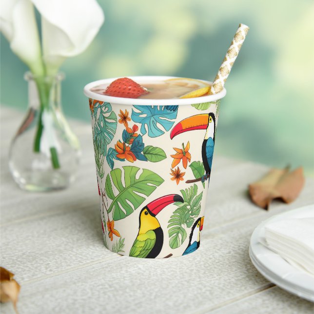 Vasos De Papel Dosel de Tucán Tropical (in situ)