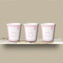 Vasos De Papel Dot rosado de polka para bebé de Baby Shower