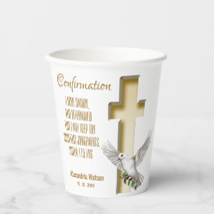 Vasos De Papel Dove Cross Scripting Verse Ephesian 4:2